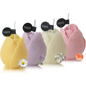 <span class=keywords><strong>Candela</strong></span> Artigianale in Cera di Soia Profumata alla Rosa, Souvenir Ecologico per San Valentino - Product Image 1