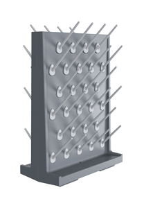 Soporte de goteo personalizable para laboratorio, tendedero de un solo lado doble, ganchos de tablero de clavijas de laboratorio para cristalería - Product Image 3