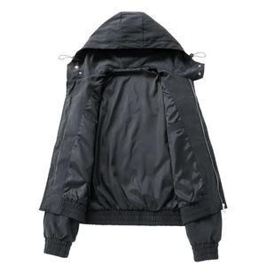 Nouvelle veste en toile à capuche pour homme avec plusieurs poches zippées, adaptée à la vente en gros par les fabricants de vestes de rue et décontractées - Product Image 4