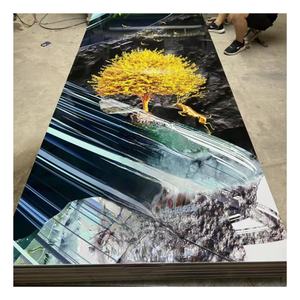 ตกแต่งภายใน High Glossy PVC พลาสติกหินอ่อน3D UV แผ่นหินอ่อน UV แผงผนังอื่นๆวอลเปเปอร์/แผ่นผนัง - Product Image 4