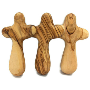 Bois Olive Croix Terre Sainte Caring Croix Poche Jésus Christ Noël Église Ustensiles - Product Image 1