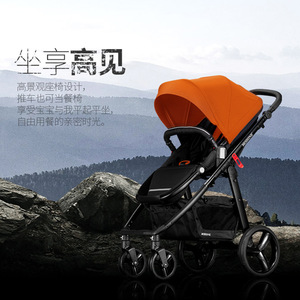 รถเข็นเด็กสี่ล้อโครงโลหะดูดซับแรงกระแทกพับได้สำหรับเด็กอายุ 0 3 ปีน้ำหนักเบาแบบพกพา - Product Image 1