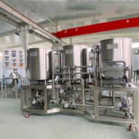 Machine à fabriquer de la bière artisanale 150L 3 cuves, système d'équipement de brassage de bière, équipement industriel clé en main pour restaurant et maison