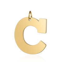 De la joyería de bricolaje de alta calidad de acero inoxidable de Color oro alfabeto encantos DIY iniciales de A-Z perro etiqueta Nombre de accesorios de la joyería