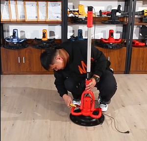 220V Spannung 38cm Durchmesser Tragbarer Betonbodenschleifer und Wandputzglätter mit 1,5m Griff Beton-Glättmaschine - Product Image 5