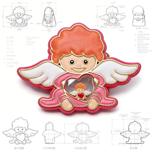 <span class=keywords><strong>Borsa</strong></span> a tracolla da donna mini personalizzata con design anime, elegante e unica, di alta qualità, modello 2026, di tendenza, con angelo, prodotta su misura (OEM) - Product Image 3