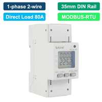 Medidor de Energía Monofásico Acrel ADL200 con Certificación MID, Pantalla LCD, 80A, Clase 1 de Precisión, Monitoreo Electrónico del Consumo de Energía Inteligente