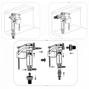 Châu Âu side nhập nhà vệ sinh van Fill 2 trong một dưới và Side đầu vào thông minh Nhà vệ sinh van Fill cho thị trường Châu Âu - Product Image 5