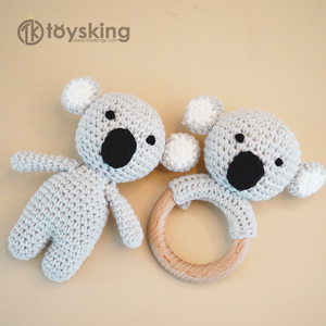 Ensemble de sucettes en crochet fait main - Koala, lion, cerf mignons à pattes courtes, confort pour bébé et soulagement de la dentition, collection de thème <span class=keywords><strong>jungle</strong></span> pour la chambre d'enfant - Product Image 3