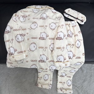 Pigiama in flanella con orsetti, modello coppia, autunno e inverno, con interno in velluto, maniche lunghe e pantaloni, grazioso. - Product Image 3