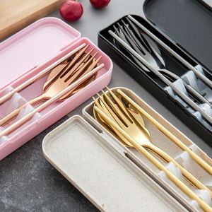 Portable Stainless Steel Cutlery Set 3-Piece Flatware Easy Carrying for Travel & Camping - Product Image 3