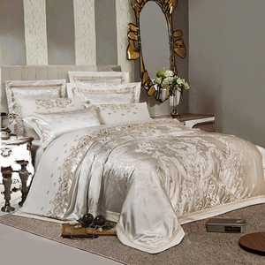 Nhà Sản Xuất Của Bông Jacquard Tấm Ga Giường Thiết Lập Mới Thiết Kế Sang Trọng Châu Âu Mỹ Phong Cách Đám Cưới Vua Kích Thước <span class=keywords><strong>Comforter</strong></span> Bộ Đồ Giường - Product Image 5