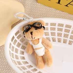 Llaveros de peluche personalizados al por mayor: Osos de peluche con trajes de baño y <span class=keywords><strong>gafas</strong></span> de <span class=keywords><strong>buceo</strong></span>, mini dijes adorables - Product Image 4