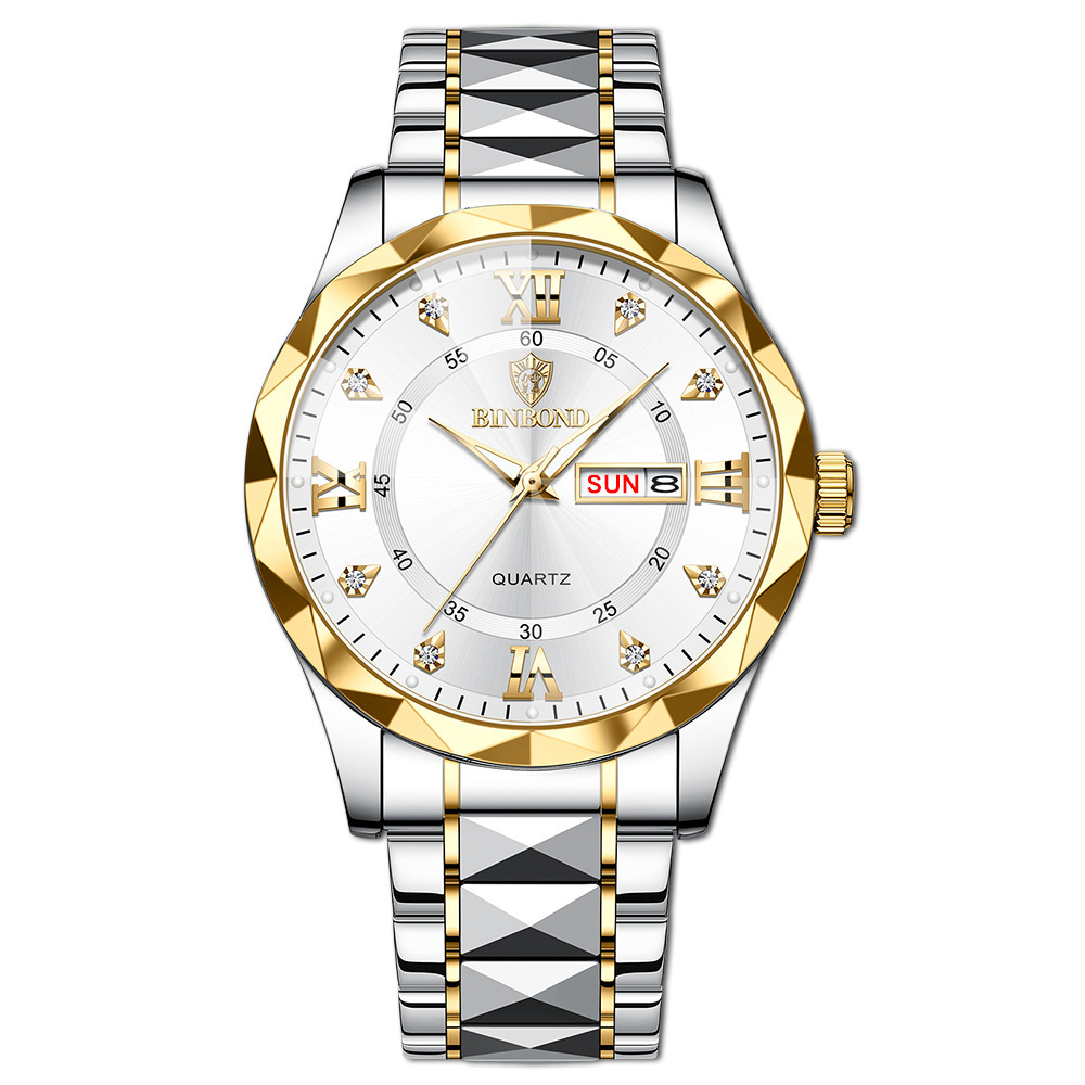 steel-silver gold white