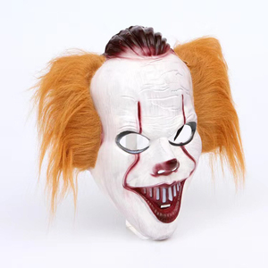 Máscara de Payaso con Peluca de Pelo Amarillo, Máscara 'El Regreso del Payaso 2', Accesorios para Fiestas de Disfraces para Eventos de Terror - Product Image 1