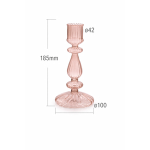 Portavelas de Vidrio Acanalado Estilo Nórdico, Alta Calidad, Vertical, Resistente al Calor, Hecho a Mano, Impermeable, Ligero, para Navidad y Pascua - Product Image 2