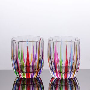 Ensemble de 6 verres à vin pour whisky et cristal, verres peints à la main, pour mariage, anniversaire, nouveau, - Product Image 4