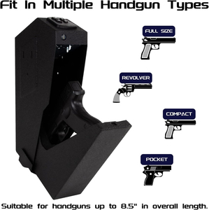Gun Safe for Handgun, Mounted Gun Safe for Hand Gun <b>Lock</b> Key <b>Lock</b> Quick-Access Handgun Safe <b>Box</b> for Nightstand Wall Mount Silent - Product Image 2