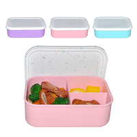 Portable étanche 3 compartiments école micro-ondes enfants boîte à lunch isolée sans Bpa Silicone Bento boîte à lunch