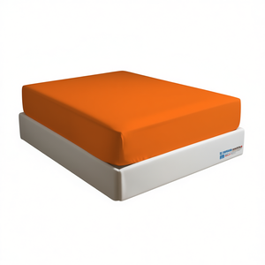 Sábana Ajustable 100% Algodón Naranja Tamaño King Francés 180x200cm - Product Image 3