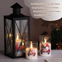 Bougies LED sans flamme avec télécommande, effet flamme 3D, écologiques, fonctionnant sur piles, pour décorations de fêtes, Ramadan, maison, coffret cadeau de 3