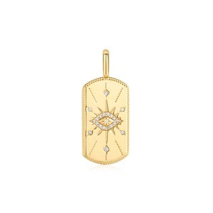 Gemnel Evil Eye Tag <strong>Charm</strong> <strong>Charms</strong> for Jewelry Making 925 Sterling Silver - Product Image 1