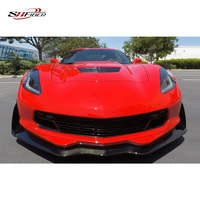 Kit carrosserie en fibre de carbone pour Chevrolet Corvette C7, comprenant un spoiler avant, un diffuseur arrière et des jupes latérales