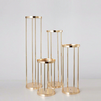 Support de centre de table de mariage en fer doré, haute qualité, moderne, fait main, luxe, vente en gros