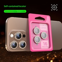 Nouvel Arrivage : Protection d'objectif photo en diamant pour iPhone 17 Pro Max, 16 Pro, 14, 15 Plus, 13 – Installation facile, luxe et brillant pour objectif de téléphone portable