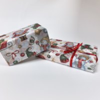 Sacs cadeaux personnalisés écologiques en papier de soie fin motif traîneau de Noël 17 g/m² 50x70 cm, vente directe usine, pour vêtements et chaussettes séchées