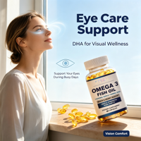 Cápsulas de Aceite de Pescado Omega 3 Superalimento en Oferta, Vitaminas EPA y DHA para la Salud del Cerebro y el Corazón para Adultos