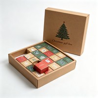 Calendrier de l'Avent en Carton de Luxe, Boîte en Carton pour Cosmétiques, Aliments, Cadeaux, Emballages Surprise