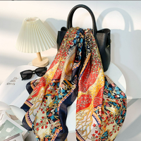 Écharpe longue en soie de mûrier pour femme, imprimée, de luxe, pour le cou ou comme foulard, accessoire de mode élégant, doux et léger