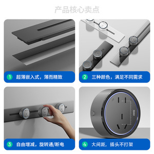 ซ็อกเก็ตแบบฝังราง 32A อลูมิเนียมอัลลอยด์ IP44 ป้องกันฉนวนกันความร้อน ทดสอบตัวเองได้ ใช้สำหรับสำนักงานและโต๊ะทำงาน - Product Image 5