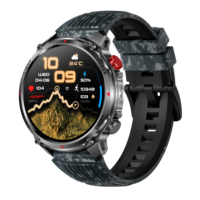 Neue Ht45 Outdoor Sport GPS Smartwatch Schlaftracker Taschenlampe Fernbedienung Magnetisches Laden IP68 Wasserdichtes Gehäuse aus Legierung