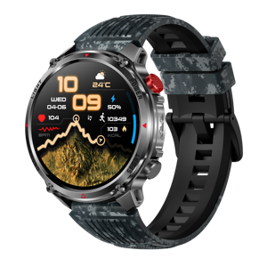 New Ht45 Outdoor Sport GPS Smart Watch Flashlight Altimeter Barometer Compass Remote Control Magnetic IP68 Waterproof Alloy Case - Product Image 3