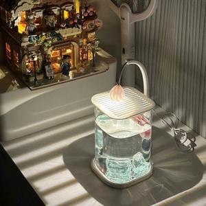 Op Maat Gemaakte Luxe Mini Desktop <span class=keywords><strong>Aquarium</strong></span> Hot Selling Milieuvriendelijk Glazen Ontwerp Voor Kantoor En Huiselijke Sfeer Creatie 5W Power - Product Image 1