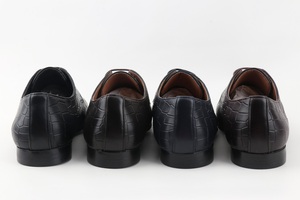 Alta qualità Custom Design di lusso Lace up Texture PU pelle formale abito da sposa scarpe per gli uomini ufficio - Product Image 6