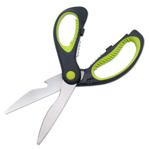 Kitchen Scissors Stainless Steel Green Handle Multipurpose Food Cutting Tool Home Use - Product Image 2
