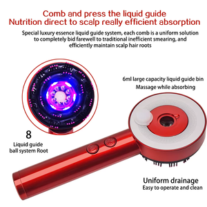 Massageador Capilar com Luz Vermelha e Azul Direto da Fábrica com Sérum para Crescimento Capilar - Alta Qualidade - Product Image 4