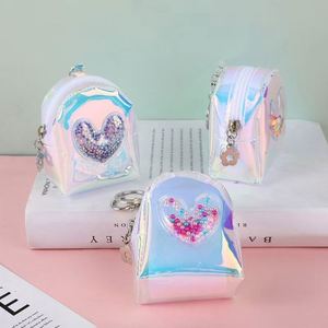 กระเป๋าใส่เหรียญ PVC กันน้ำแบบใส พร้อมช่องใส่บัตร กระเป๋าสะพายขนาดเล็ก มีห่วงคล้องแบบปีนเขา สามารถแขวนได้ - Product Image 1