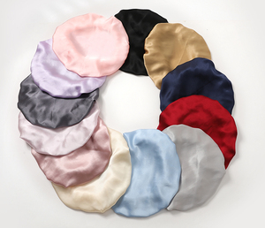 <span class=keywords><strong>Bonnet</strong></span> de nuit en soie de mûrier 100 % double couche de luxe, séchage rapide, écologique, pour la maison, idéal après l'accouchement - Product Image 3