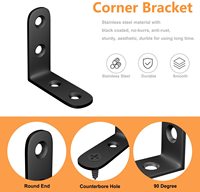 Support d'angle droit, 4 pièces, 1.57x1.57 pouces, attache d'angle à 90 degrés en L