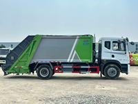 Camion poubelle à chargement arrière de 14 m³, compresseur robuste, 4x2, diesel, haute capacité, véhicule de collecte des déchets municipaux