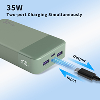 Batterie externe JUOVI haute capacité 35W 20000mAh avec PD QC3.0, interface d'entrée Type-C étanche pour iPhone 17 et Samsung, charge rapide