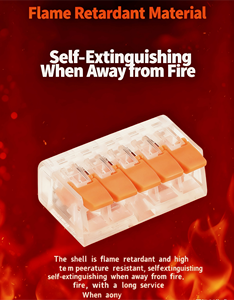 プッシュワイヤーコネクタ221-412 2ポール配線用クイックコネクト4mm ² ドイツオリジナルコネクタ端子ブロック - Product Image 4