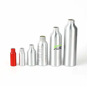 定制彩色2024热销可重复灌装化妆品瓶铝螺杆瓶日常使用