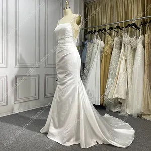KDG 오프 숄더 롱 뉴 우아한 여성 가장 사랑받는 고품질 베이지 화이트 레이스 스팽글 신부 가운 신부 웨딩 드레스