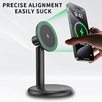Produit Dropshipping Flexible 15W Forte Magnétique Chargeur Sans Fil Support de Téléphone Desk-Use Dock pour iphone 17 16 15 Pro Max Personnalisé