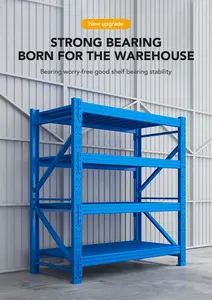 أرفف مخصصة خفيفة الوزن ، كل منها بسعة حمل تبلغ شطبها بأرفف تخزين معدنية متعددة الأغراض - Product Image 2